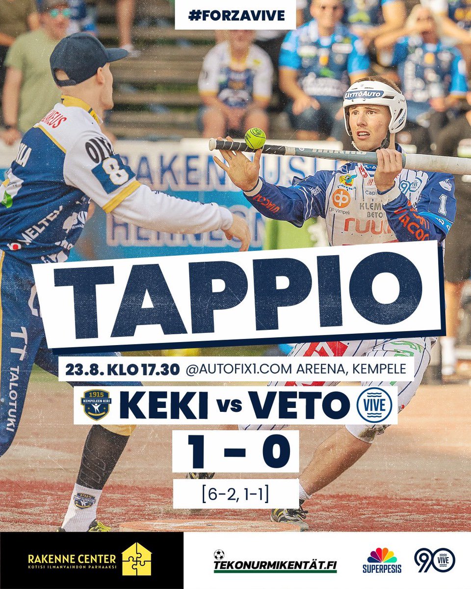 vimpelinveto's tweet photo. Kempele vie ratkaisun viidenteen peliin!
Sunnuntaina ratkaistaan paremmuus Saarikentällä!☝️
#forzavive #pesis https://t.co/OQMA2h0ln4