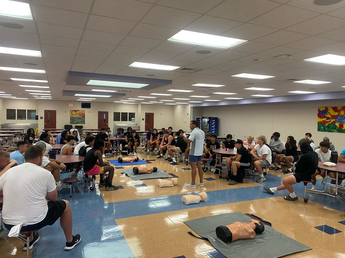 Thanks Coach Vero for giving the guys a lesson on CPR!