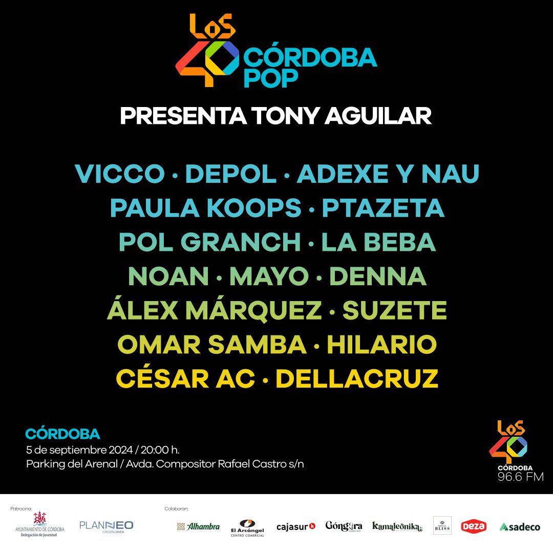 FALTAN 2 SEMANAS 🔴 #Los40CordobaPop 2024. 
<a href="/LOS40AND/">LOS40 Andalucía</a> <a href="/planneocordoba/">Planneo Córdoba Joven</a>