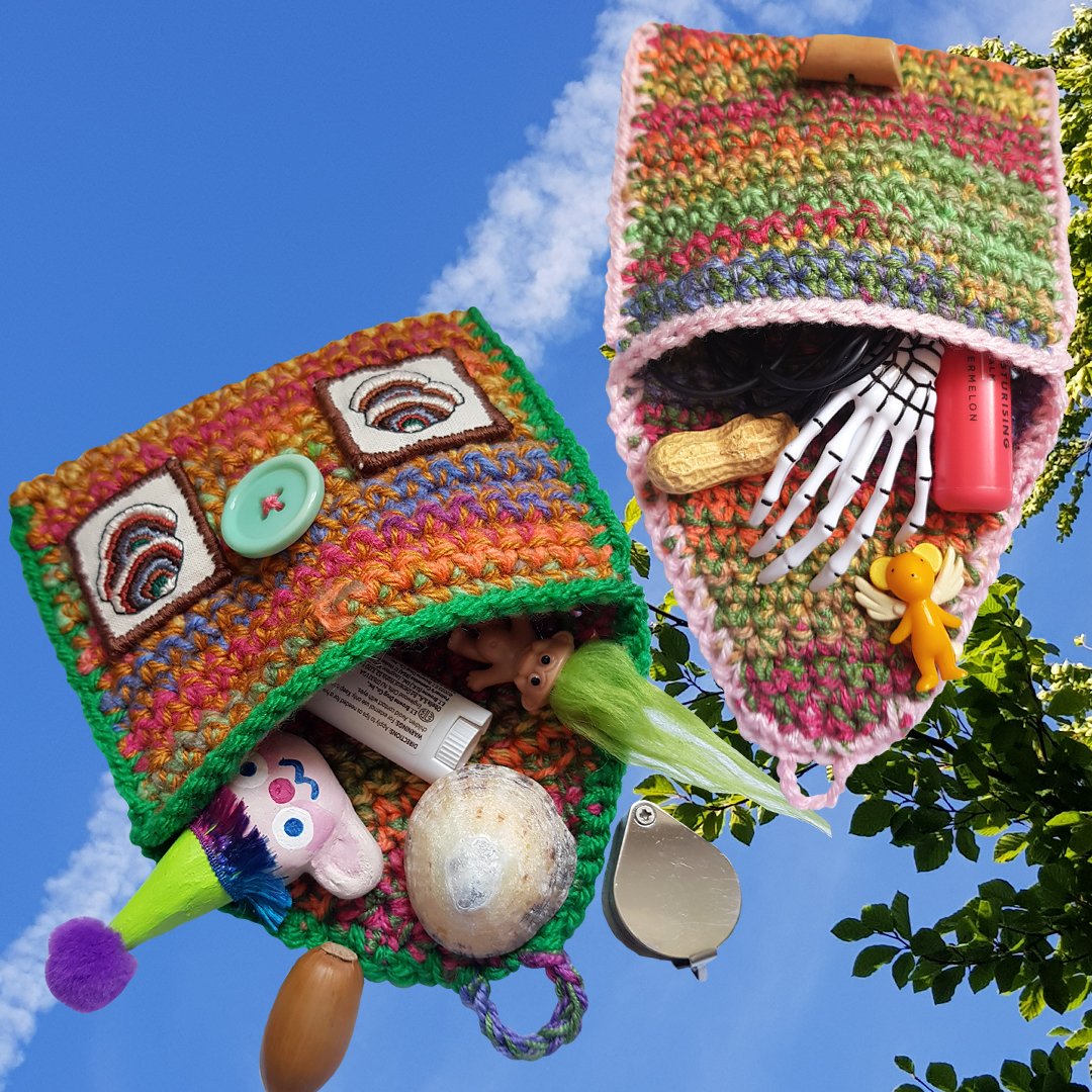 trinket pouches for your important items such as peanut for crow, big acorn and skelly hand hair clip