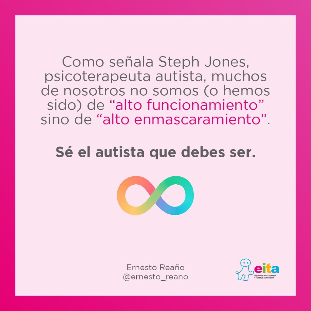 Reagno's tweet photo. #Autismo #Funcionamiento #Enmascaramiento #Identidad https://t.co/3IsTTIzopg