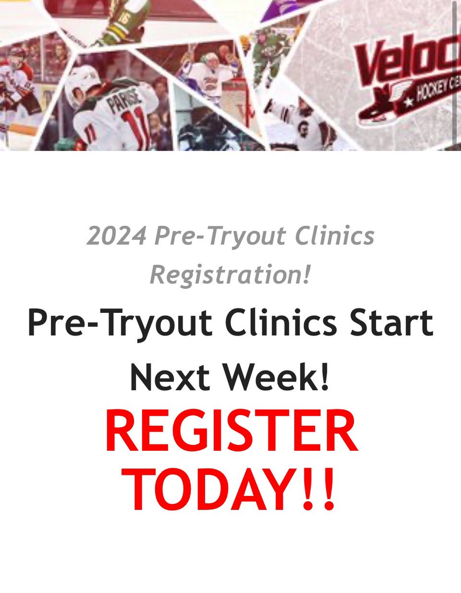 Fall Velocity Pre-Tryout Clinics start next week at the Osseo Location. Last few spots remain! Register Now!