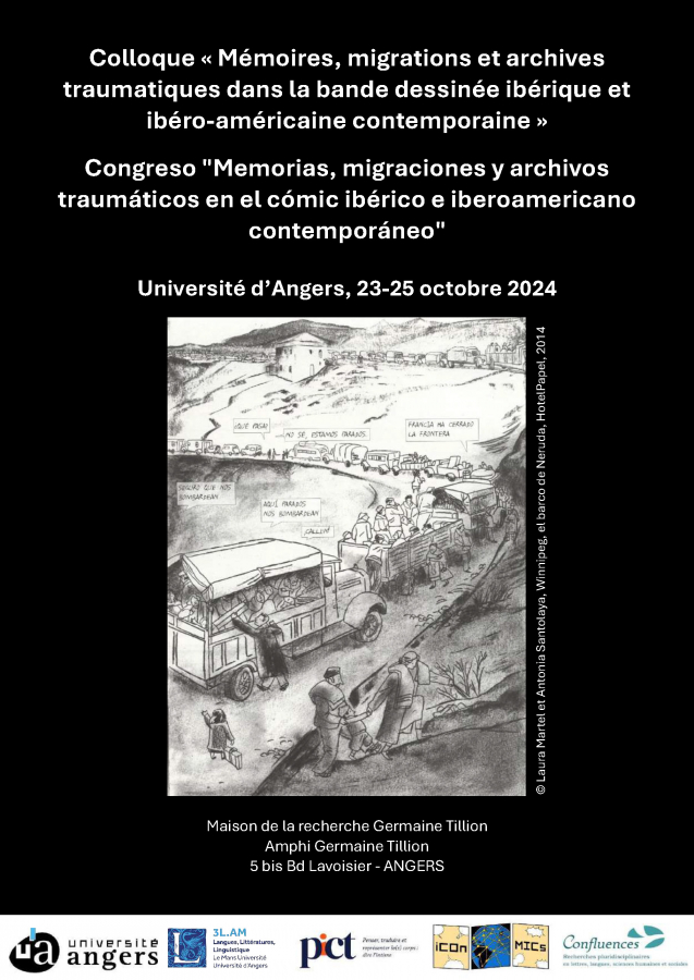 Congreso "Memorias, migraciones y archivos traumáticos en el cómic ibérico e iberoamericano contemporáneo". Universidad de Angers, 16-18 de octubre de 2024
hispanistes.fr/index.php/cong…