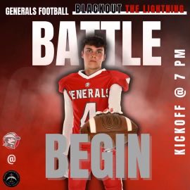‼️LET THE BATTLE BEGIN‼️

Our 2024 Generals are ready to hit the gridiron and get this season started! The Generals will open the season tonight on the road versus Evangel Alabaster, kickoff at 7pm. Come out and support!! 
#ACA #GoGenerals #LeadTheCharge 🔴⚪️⚔️