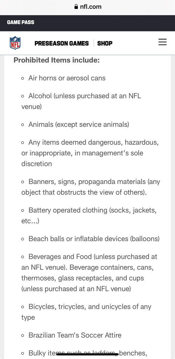 esportismo_'s tweet photo. A NFL incluiu nas informações para o jogo entre Packers e Eagles a proibição de camisas de times de futebol brasileiros. A informação está disponível no link:
https://t.co/YdVdhb4b2e https://t.co/GLahyQQFa7