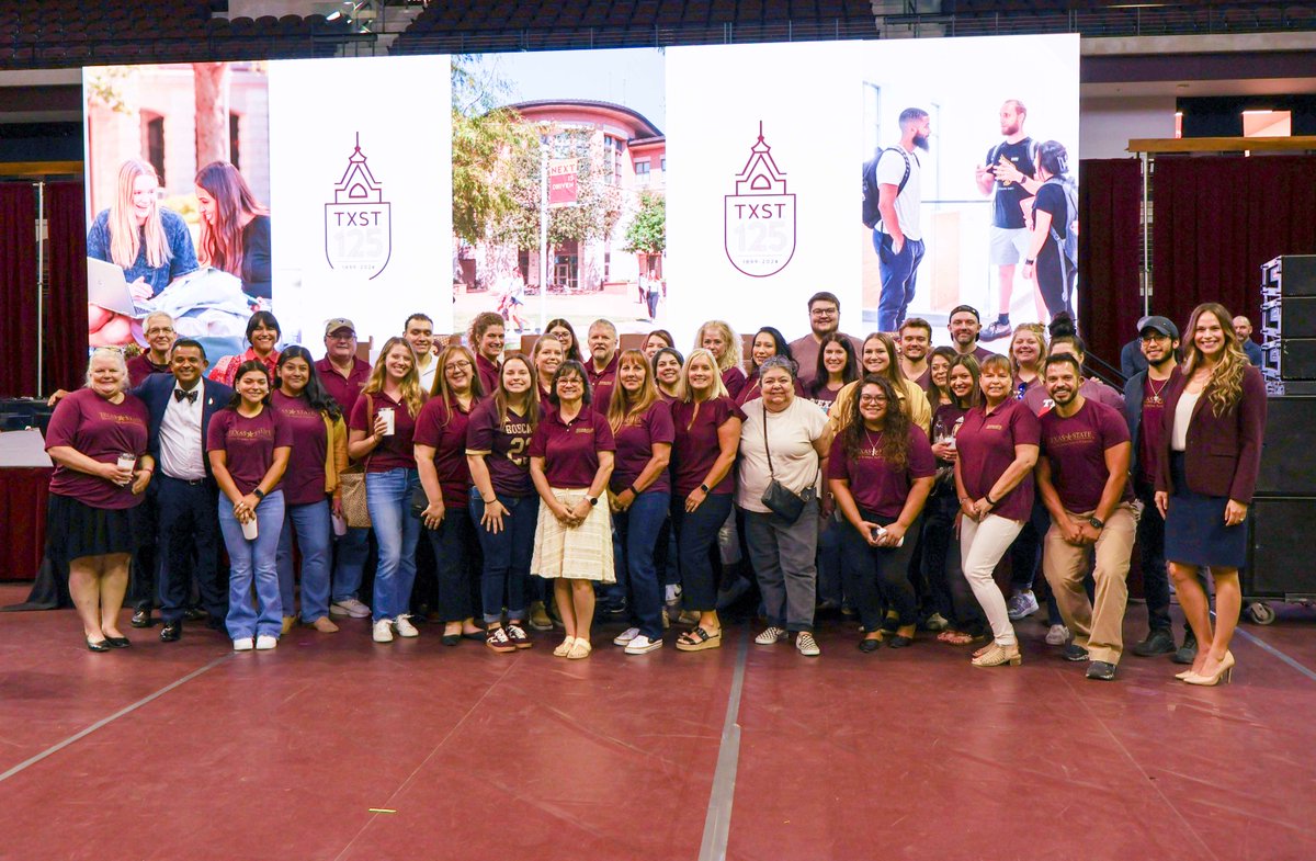 TxSchoolSafety's tweet photo. Kicking off the fall semester at the State of #TXST this morning! We are so proud to be a part of Texas State University as it celebrates 125 years. #BobcatPride https://t.co/NeQslCB9TF