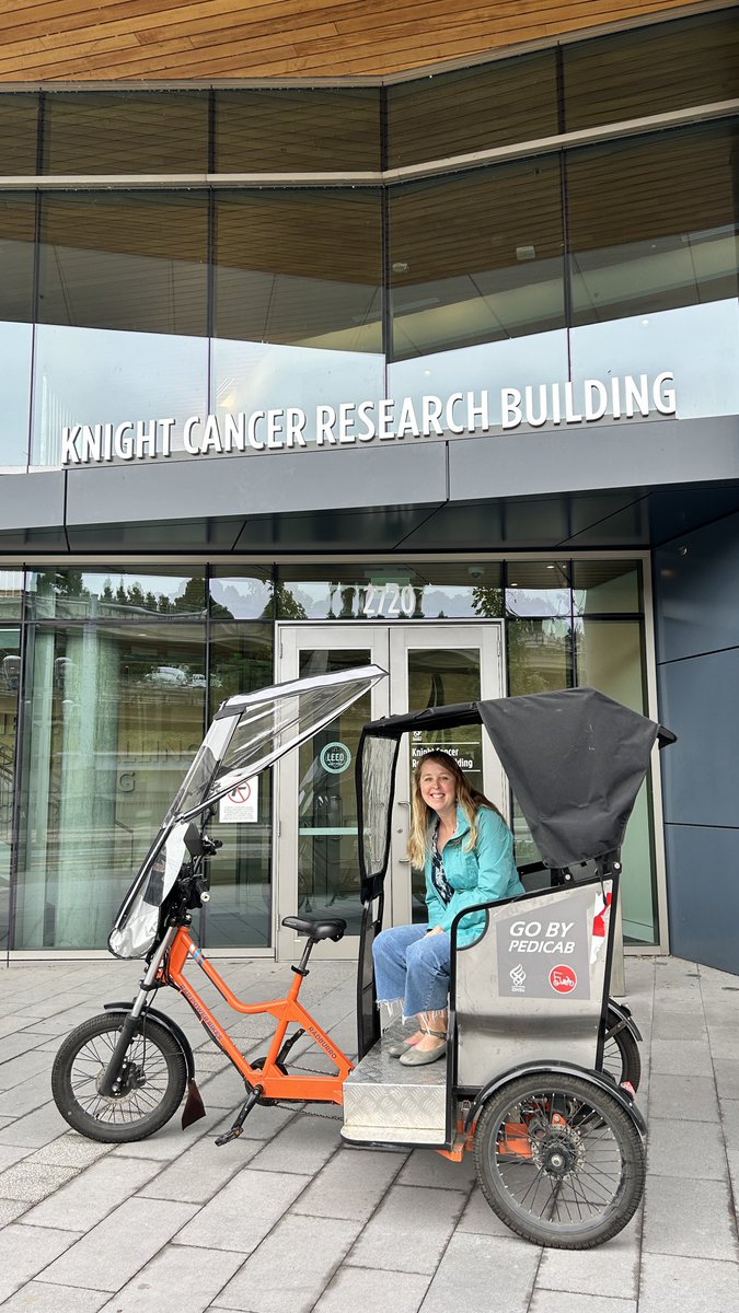 Amy Moran Lab (@moran_lab) on Twitter photo Where else in the world but <a href="/OHSUKnight/">OHSU Knight Cancer Institute</a> do you get to ride a pedicab between the clinic and the research lab? Small moments of joy!! Where else in the world but <a href="/OHSUKnight/">OHSU Knight Cancer Institute</a> do you get to ride a pedicab between the clinic and the research lab? Small moments of joy!!
