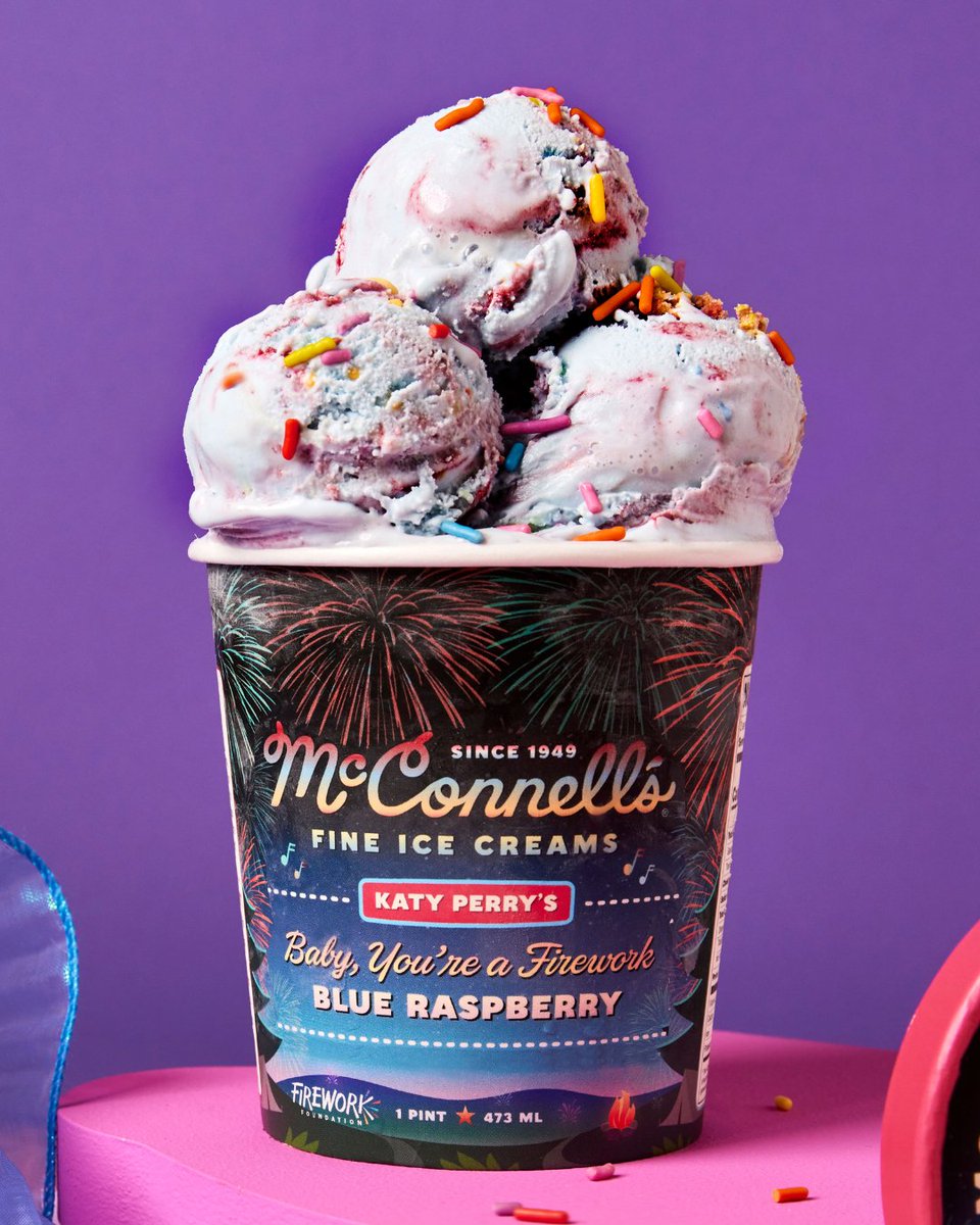 mccsicecream's tweet photo. BOOM! BOOM! BOOM! @katyperry's Baby You're A Firework Blue Raspberry has arrived! 🎆💙 ⁠ https://t.co/FSX6F0V1pT