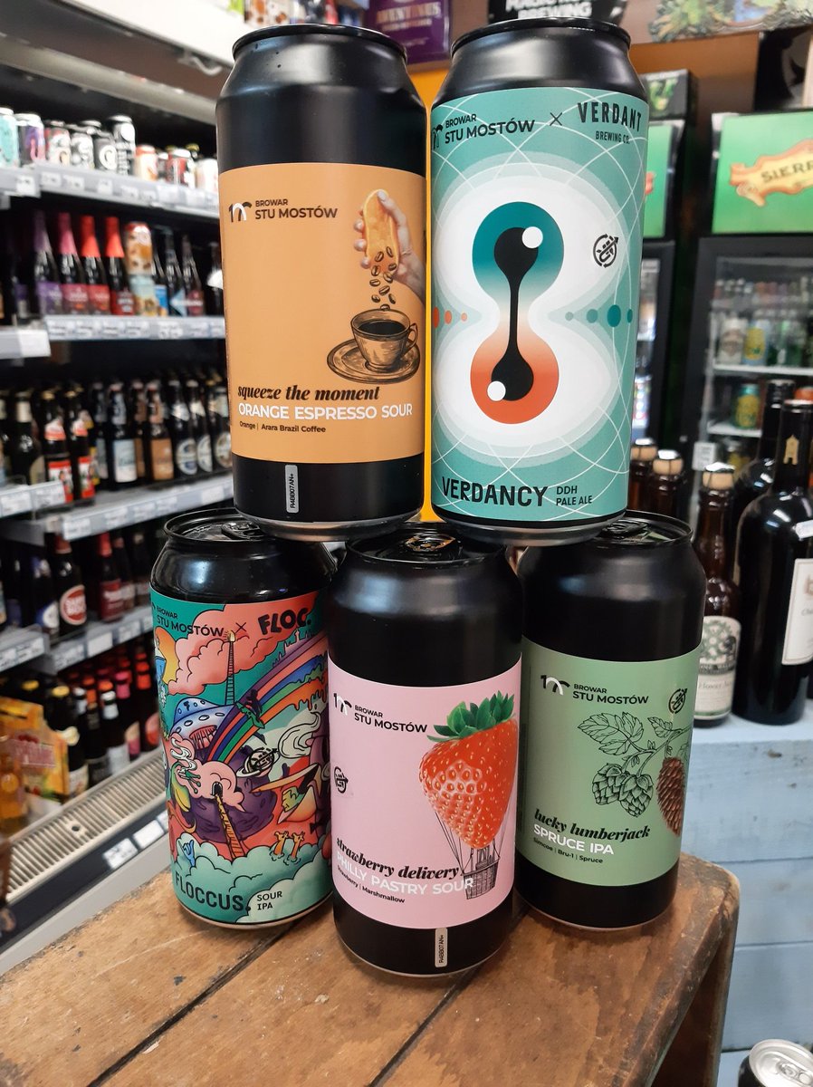 New beers in to us today from Poland's <a href="/BrowarStuMostow/">Browar Stu Mostów</a>, including a collaboration DDH Pale Ale with <a href="/VerdantBrew/">Verdant Brewing Co 🍻</a>. #craftbeer #IrishCraftBeer #cans <a href="/ProAddition/">Pro Addition</a> #IPA #DDH #SourAle #SourIPA