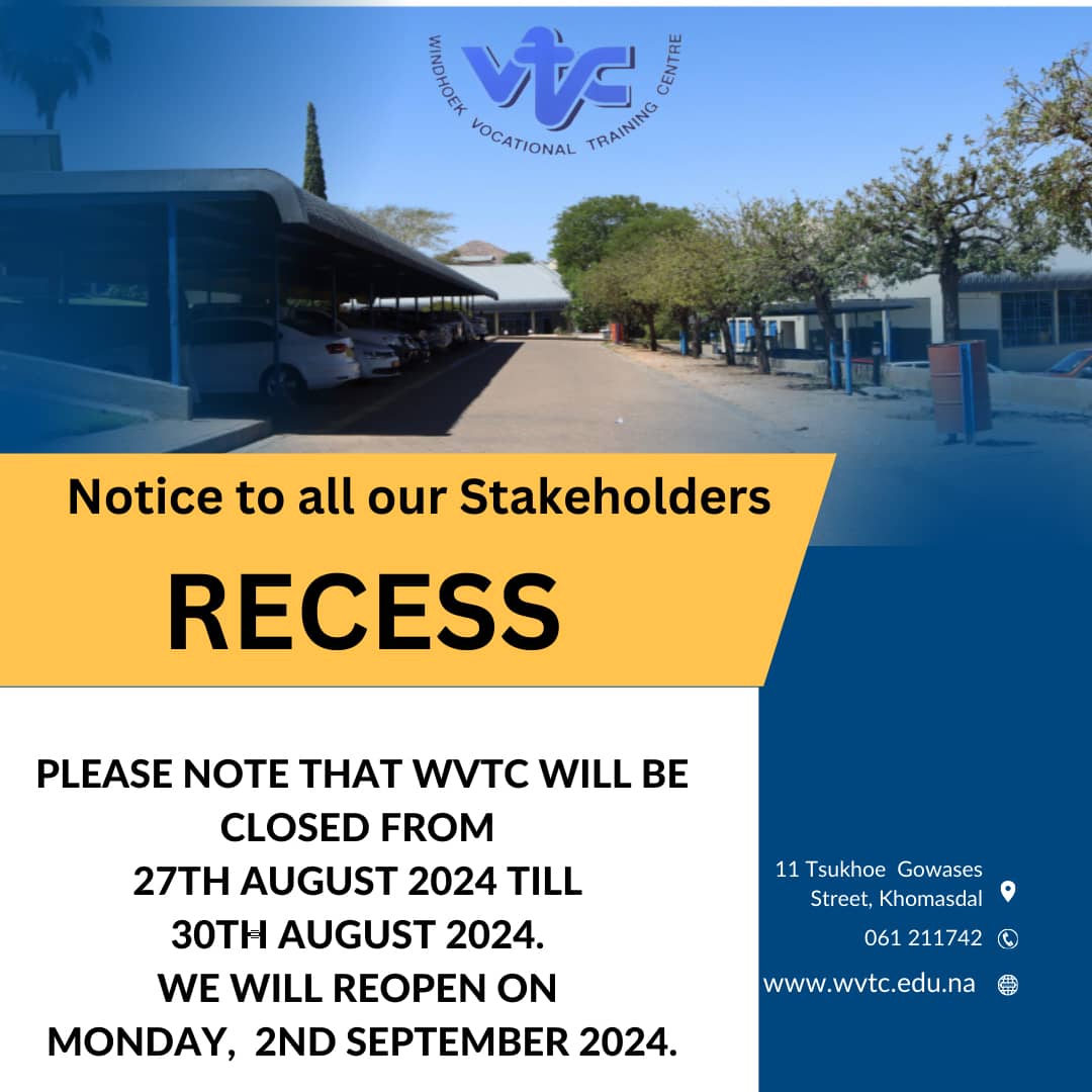 Windhoek_VTC's tweet photo. Dear WVTC COMMUNITY... https://t.co/t7kOKeIebe