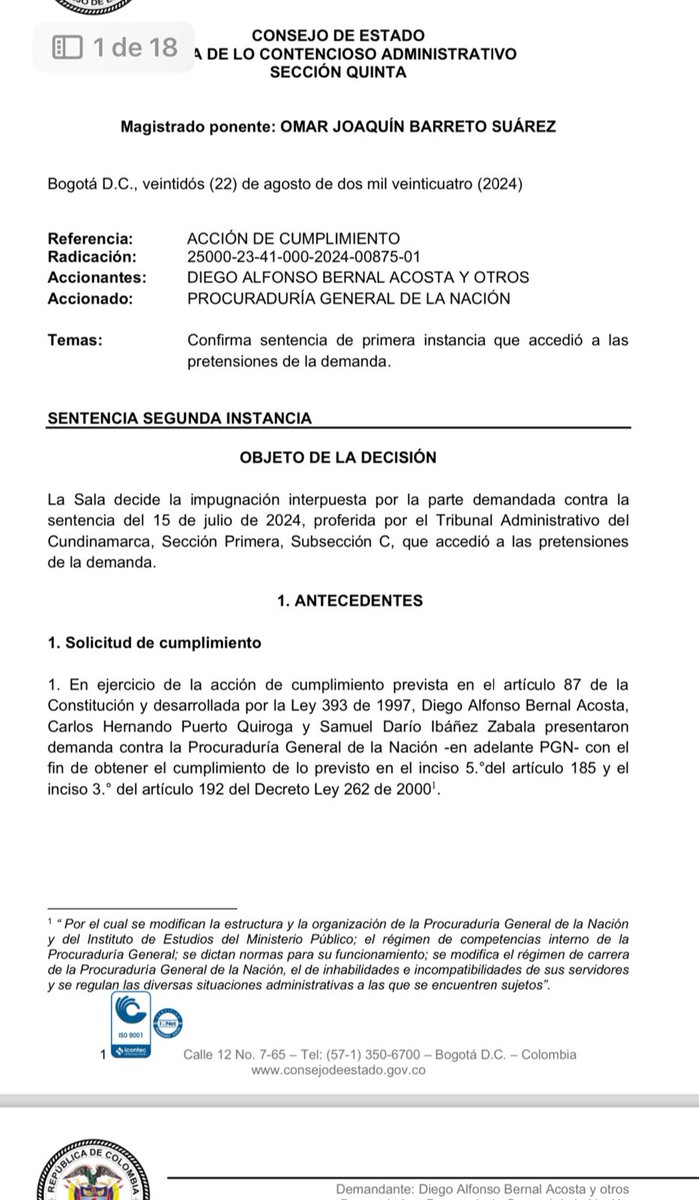 WRadioColombia's tweet photo. #NoticiaW | @PGN_COL deberá realizar concurso de méritos para contratar a funcionarios de carrera de la entidad: “el último concurso convocado por el Ministerio Público ocurrió en el 2015”, dice el @consejodeestado 

https://t.co/HqhvhyjEOg https://t.co/8whIr2Fv5V