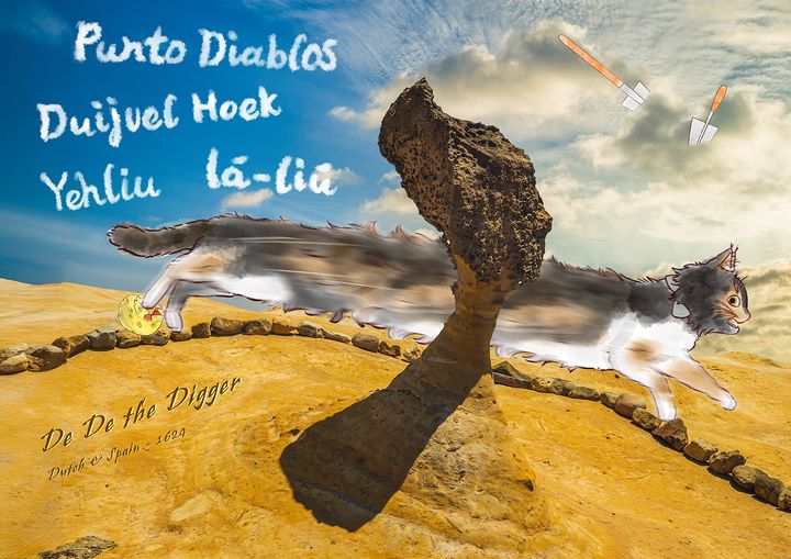 #DeDetheDigger is back!

In the past, Spanish sailors navigating between Keelung and Tamsui often ran aground at this cape, colloquially calling it a devil's cape. What is the original name of this cape?

🐈 Yehliu
🐈 iá-liú
🐈 Punto Diablos
🐈 Duijvel Hoek