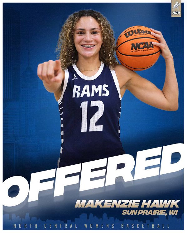 I am super grateful to say I have received an offer from North Central University! <a href="/NCU_WBB/">NCU Women's Basketball</a> I want to thank <a href="/davidrohrbach_/">Coach Rohrbach</a> and <a href="/madihecox6/">Coach Madi Hecox</a> for the awesome visit as well as this opportunity!