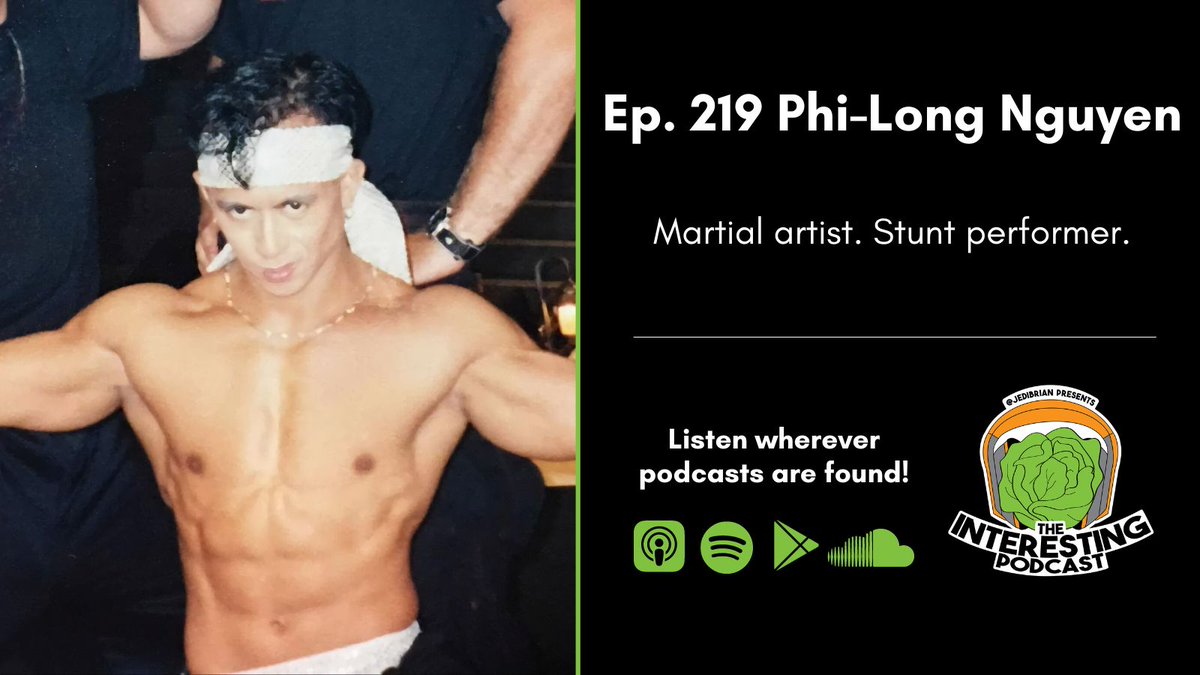 PodOfInterest's tweet image. NEW PODCAST! This episode is with martial artist and stunt performer, Phi-Long Nguyen! We talk about him coming to the states as a refugee, a crazy black market tattoo story, how he got into stunts and SO MUCH MORE!

Links at brianballance.com/podcast