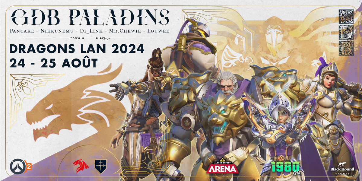 Vis Ensium (@vis_ensium) on Twitter photo Oyez, Oyez !
C’est le début de la DRAGONS LAN 2024 de <a href="/dragons__esport/">Dragons Esport</a> !
.
Voici donc notre roster GDB PALADINS 🌟
🛡️ <a href="/PNCK_OW/">Julien 'Pancake' C.</a>
⚔️ <a href="/Di_Link_01/">Di_Link (Di/Dou)</a>
⚔️ <a href="/Nikkunemu17/">Nikkunēmu</a>
💉 <a href="/MrChewie19/">Mr Chewie19</a>
💉 <a href="/MrSpeedead/">Louis Speedead B.</a>
📍 <a href="/EpamZ/">Epam</a>
Rendez-vous le 24 et 25 août !!!
#pourlesbraves #paladins #overwatch Oyez, Oyez !
C’est le début de la DRAGONS LAN 2024 de <a href="/dragons__esport/">Dragons Esport</a> !
.
Voici donc notre roster GDB PALADINS 🌟
🛡️ <a href="/PNCK_OW/">Julien 'Pancake' C.</a>
⚔️ <a href="/Di_Link_01/">Di_Link (Di/Dou)</a>
⚔️ <a href="/Nikkunemu17/">Nikkunēmu</a>
💉 <a href="/MrChewie19/">Mr Chewie19</a>
💉 <a href="/MrSpeedead/">Louis Speedead B.</a>
📍 <a href="/EpamZ/">Epam</a>
Rendez-vous le 24 et 25 août !!!
#pourlesbraves #paladins #overwatch