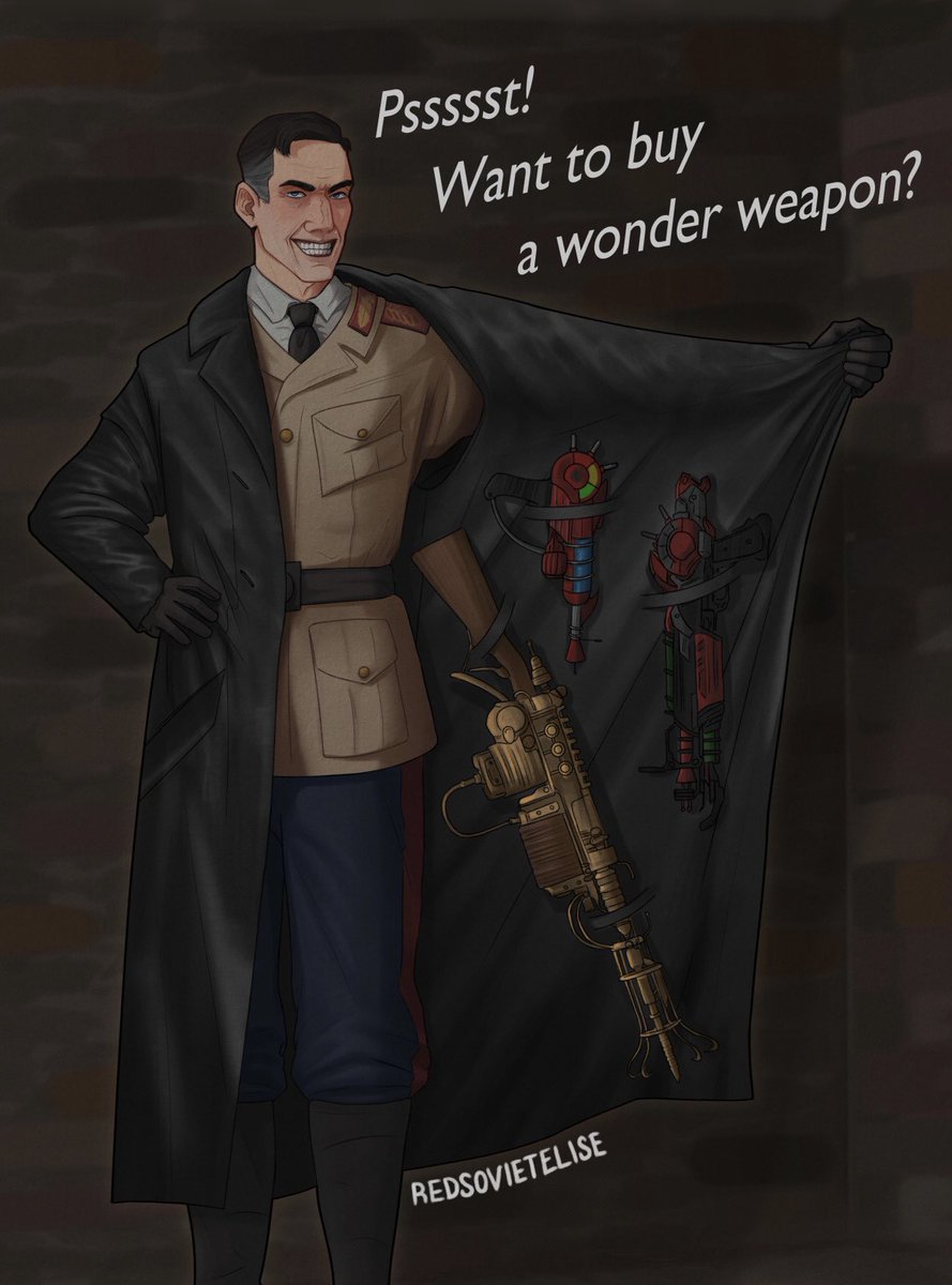RedSovietElise's tweet photo. Since Richtofen is trending again, thought it would be a perfect time to show off some of my art :)

[#CallofDuty #LibertyFalls #BlackOps6] https://t.co/un7BUI6tEh