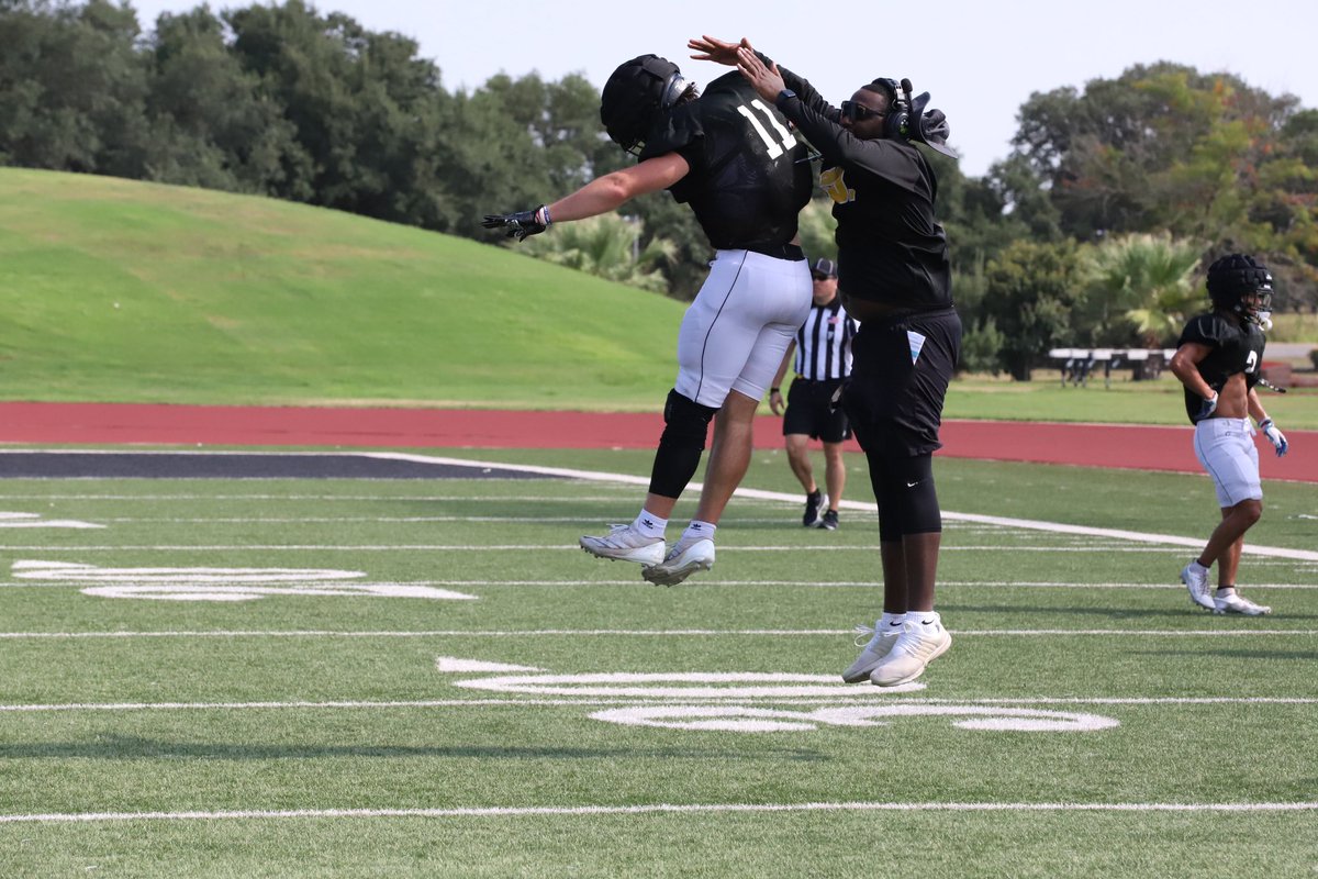 TLU_Football's tweet photo. Scrimmage #1 ✅ 

#TooLiveU | #PupsUp https://t.co/eIBLgqmUNM