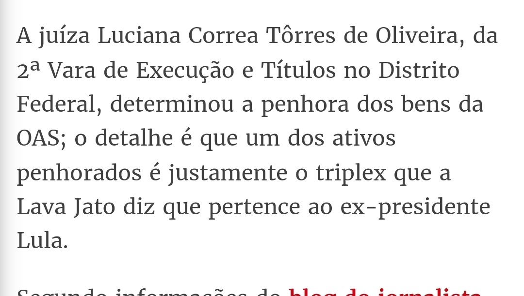 Divzera's tweet photo. @pevedras @ItaloMarsinh0 @tabataamaralsp O apartamento era tão do Lula, que a OAS tinha dado aquele triplex como garantia em um empréstimo 

Mas enfim, tonto pra acreditar em qualquer mentira nunca irá faltar https://t.co/rjBgwkI39q