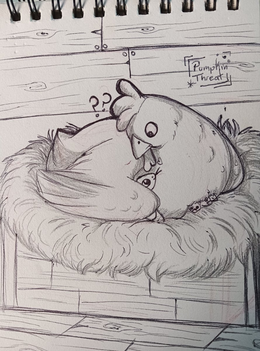 PumpkinThreat28's tweet photo. Acabo de terminar de escuchar la historia de como una gallina se robó el huevo de un dragón y lo incubó hasta eclosionarlo y ahora la granjera tiene una dragoncita
Tenía que dibujar eso xD!
Les dejo el enlace de la historia mas abajo
#Drawing #Art #Chicken #Dragonling #Story https://t.co/rEjGOAB2rA