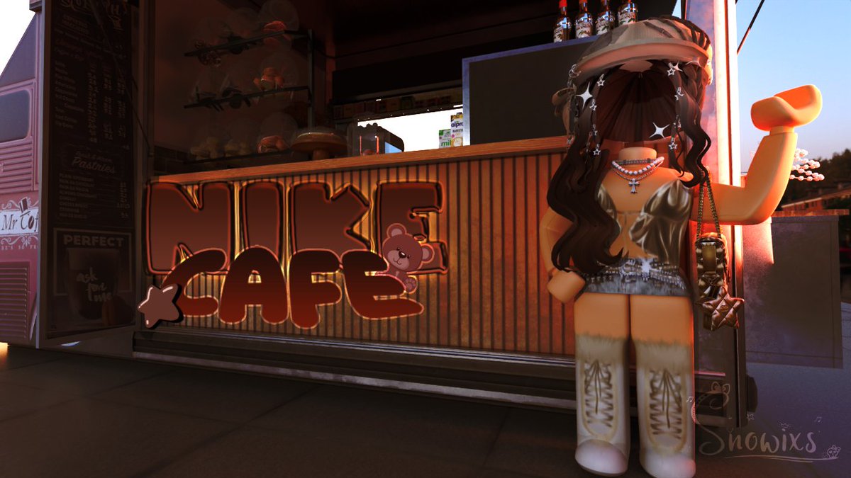 Snowix_RBX's tweet photo. ☕️ NEW GFX☕️

this is my entry for Nike's GFX Competition!! I am so proud of this omg. Turned out really good. I did rush a bit in the end but yeah!! 

🗨️ What do you guys think?

RTs &amp; 🤎's are appreciated!

#brown  #aesthetic #cafe #fyp  #gfx  #roblox  #nike  #Competition #dev https://t.co/cayh2rVAUh