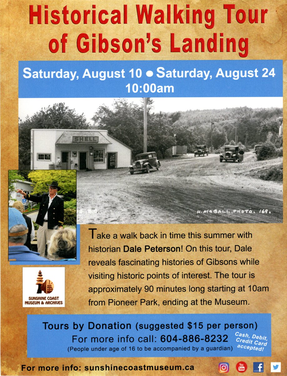 Join us tomorrow for Dale's last
walking tour of the summer!