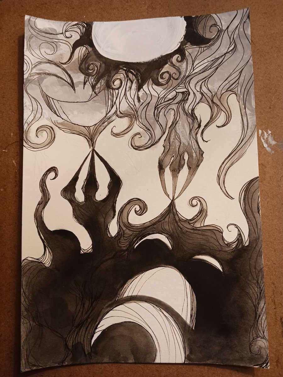 MeMandyMe's tweet photo. One of the cards for a #tarot  deck I am designing. This may just be for me or ill make it available online. Unsure yet :) #ink #art https://t.co/VkjfWtdmGJ