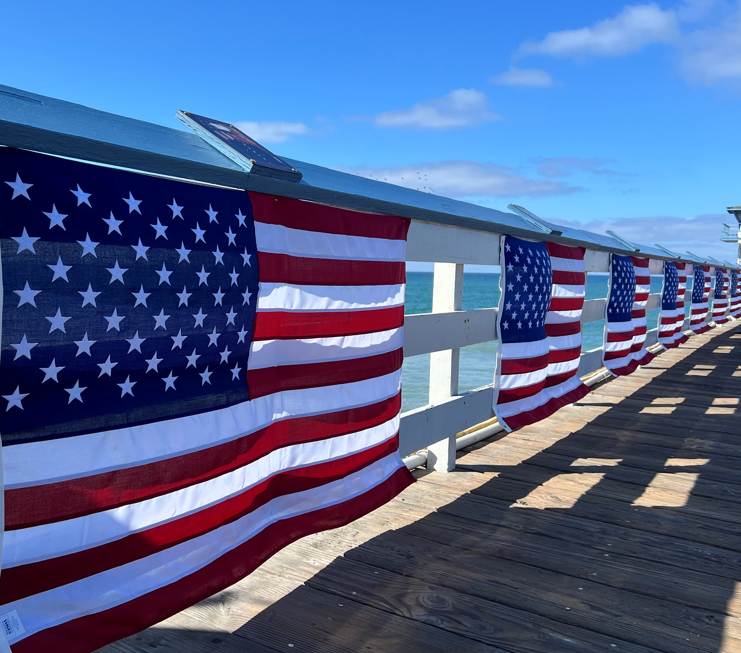 A memorial tribute has been placed on the San Clemente Pier in honor of the 13 U.S. service members who lost their lives on August 26, 2021 at Hamid Karzai International Airport's Abbey Gate in Kabul, Afghanistan. The tribute can be viewed on the pier through September 2.