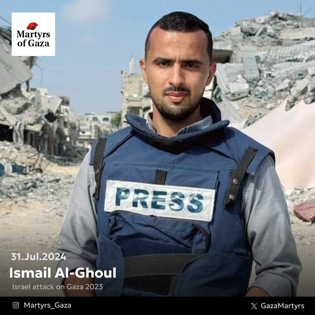 Hello everyone, for those who don't know me, my name is Ismail Al-Ghoul. I'm a journalist with Al Jazeera, born in 1997 in the Shati refugee camp in northern Gaza. My life, like many here, has been shaped by the wars. I’ve seen the devastation up close, and it’s the memory of