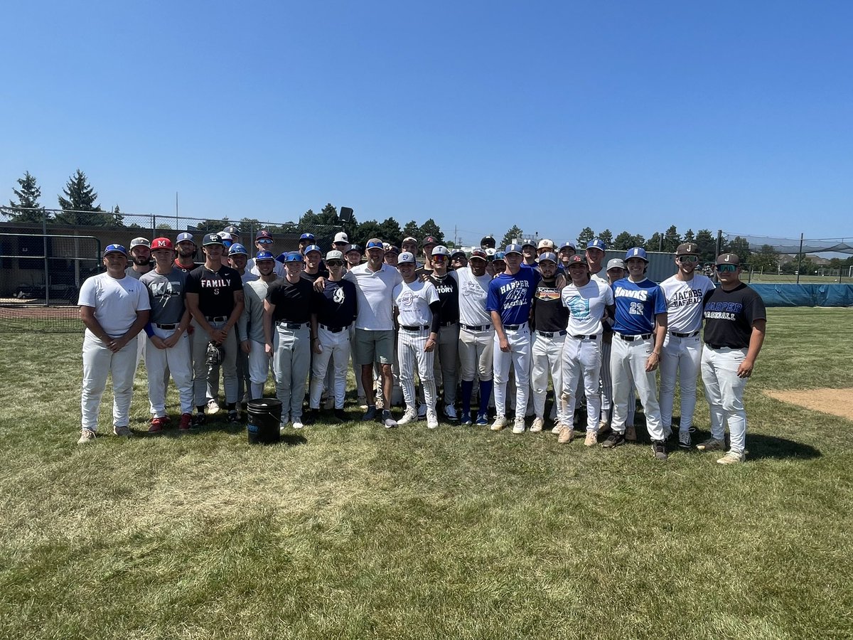 Great first week of work. Ended the week with our first intersquad. We had former Harper College baseball player, Bobby Moranda, stop by and talk with the boys. Coach Moranda coached 30 plus years of Division 1 baseball and now announces for <a href="/espn/">ESPN</a> <a href="/Coach_Mo25/">Bobby Moranda</a>