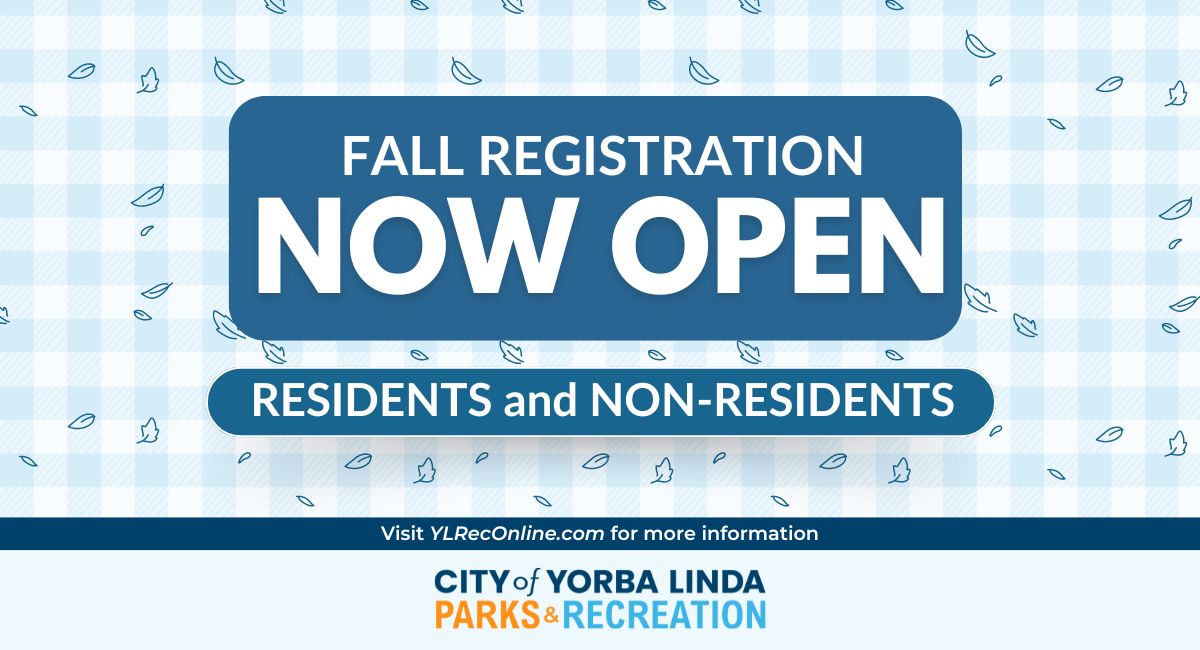 Fall registration is now open! We have a variety of exceptional classes, special events, and programs for everyone to enjoy! Residents and non-residents can view the fall guide online at YLRecOnline.com. Fall classes start 8/26, and we look forward to welcoming you!🎉