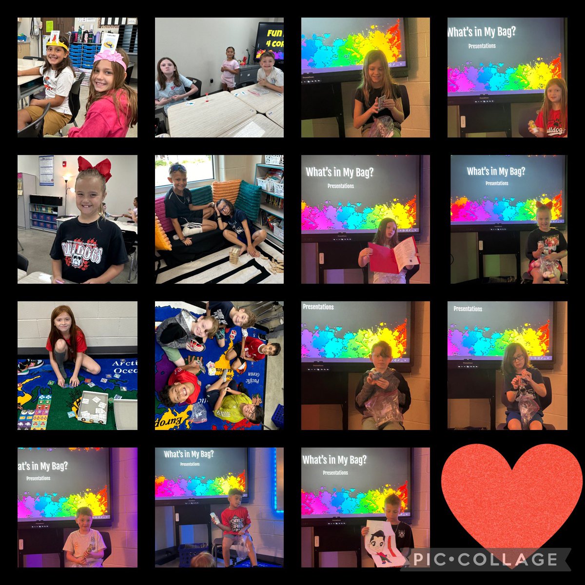 “What’s in my bag” presentations and a little fun FriYAY time to celebrate an amazing first week! These 3rd graders are ROCKING it!! 🤩