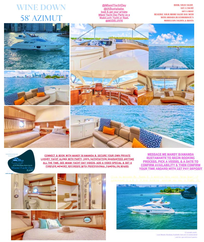 modelinit's tweet image. ever thought bout passing by Miami, FL? 

Just letting you know, if/when you do, im a solo business woman that can hook it up with the best luxury yachts, with best experience and friendly environment/future connection established for forever mode
Instagram.com/miamiyachtday