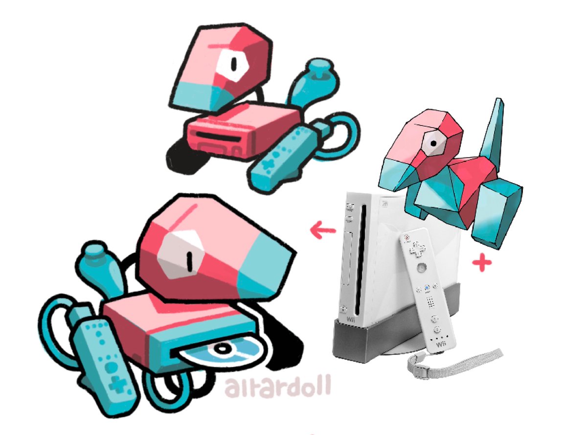 altardoll's tweet image. what if porygon-wii (wip!)