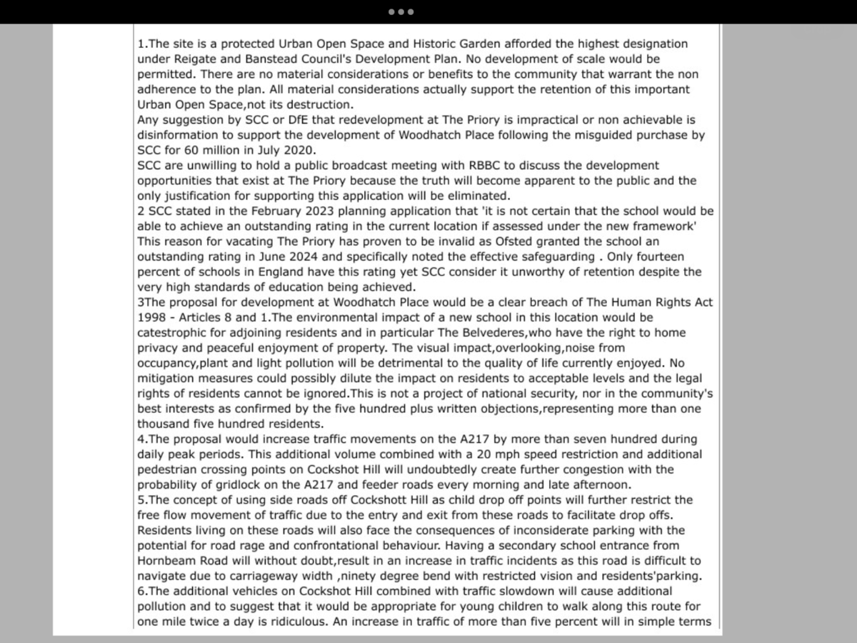 My objection part one.