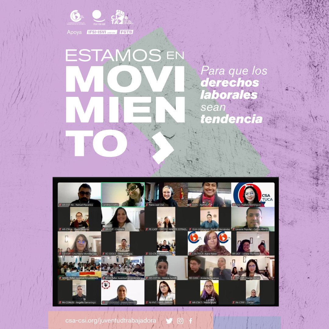 ✨👊🏽60 jóvenes de 20 países se reunieron en el Intercambio sobre Democracia, Integración Regional y Juventudes 🌍
Participaron <a href="/Nallittha/">Nallely 🐱</a> y <a href="/KairaReece/">Kaira Reece</a> de la CSA. Panelistas: Nathaly Zúñiga (<a href="/CLOC_LVC/">CLOC Vía Campesina</a>), Carlos Machado (<a href="/levantepopular/">Levante Popular da Juventude 🇧🇷</a>), Joana Gimenez (#CJTA/<a href="/marchamulheres/">Marcha Mundial das Mulheres</a> ).