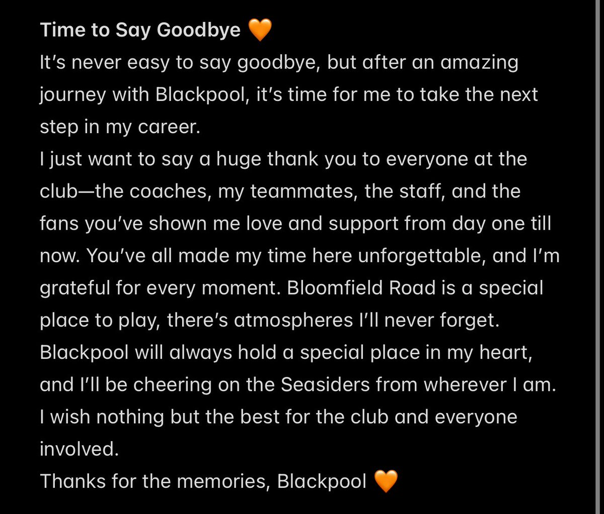 Thank you 🧡 <a href="/BlackpoolFC/">Blackpool FC</a>