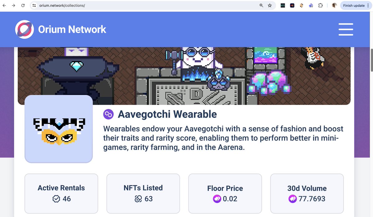 The <a href="/aavegotchi/">Aavegotchi 👻</a> #gotchigang knows the first Rarity Farming Snapshot for Season 9 happens tomorrow and Orium Rental Marketplace activity is heating up👻

Nearly 50 active rentals! 👻

Are you ready for the Snapshot anon?