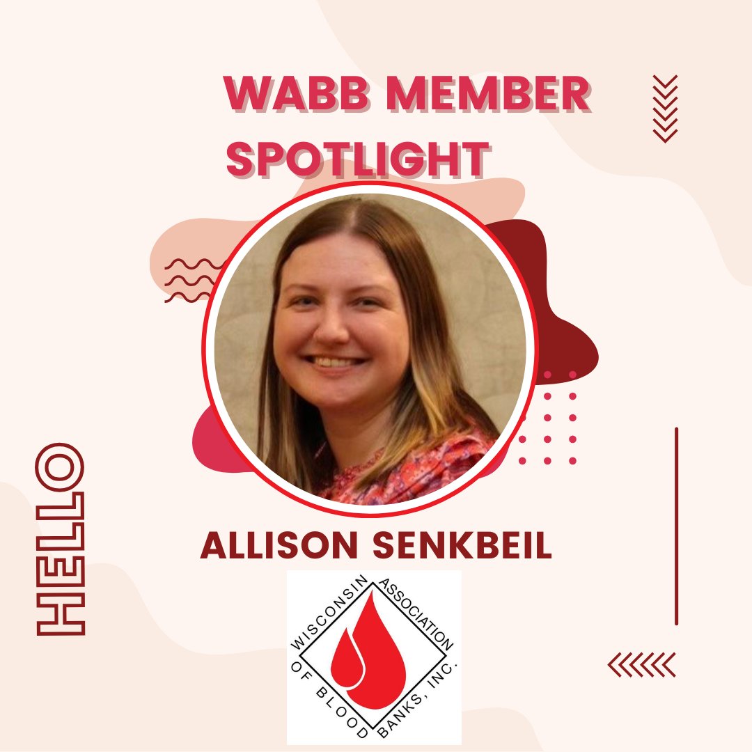 Meet Allison Senkbeil, who works as a Lead Technologist , Reference Laboratory at ImpactLife in Davenport, IA. Allison believes in WABB's  educational goal to bring new and fresh thoughts and ideas to the blood banking world.