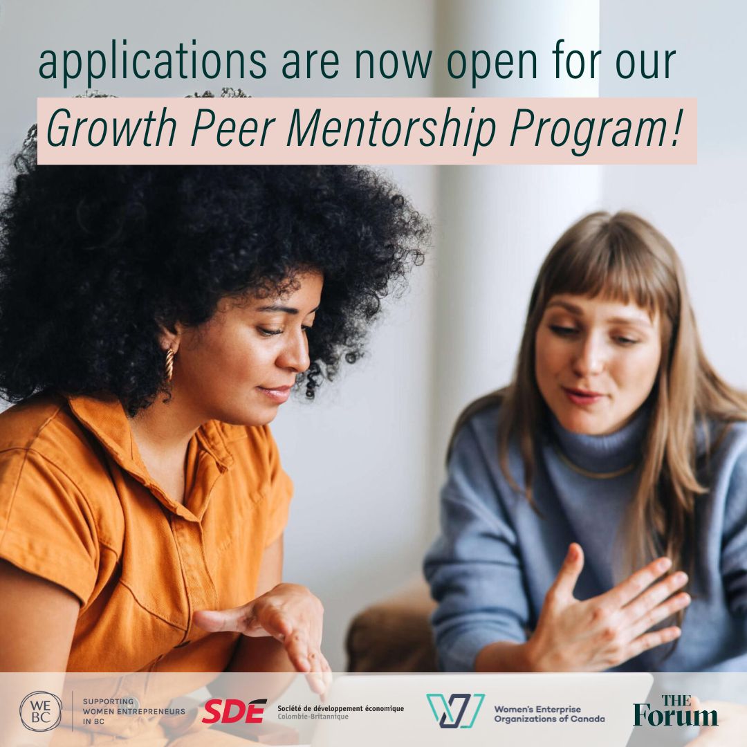Guess what? Applications are open for our Growth Peer Mentorship Program! 😲⁠

This Fall, attend live sessions to connect with other growth-minded entrepreneurs to gain support as you scale your business.

Apply today: bit.ly/3yNoGX5

<a href="/TheWeBCnews/">TheWeBCnews</a> <a href="/lasdecb/">SDECB</a> @WEOCanada