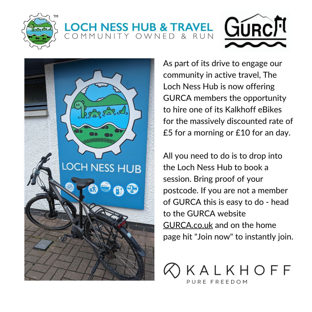 #ebike #eBikeHire #BikeShare #GreenTransport #SustainableTravel #CityCycling #VisitScotland #VisitLochNess #highlandlife #RideElectric #BikeShare