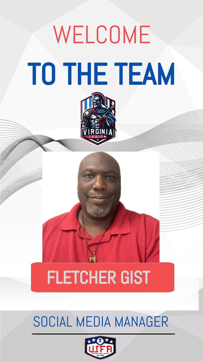 valegionftball's tweet photo. The Virginia Legion Indoor Football  organization would like to announce the addition of Social Media Manager Fletcher Gist Jr.  Gist; a native of Winston-Salem, North Carolina;  comes to us with a passion for the sports and a wealth of experience. #JoinTheBattle #LegionRising https://t.co/5djVzwGGXl