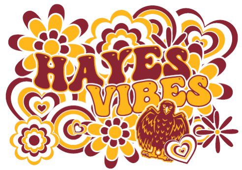 HayesHawks's tweet image. 👀 at us showing on “Hayes Vibes” on Spirit FriYAY! We ❤️seeing the all of the spirit designs. #hayeshawks