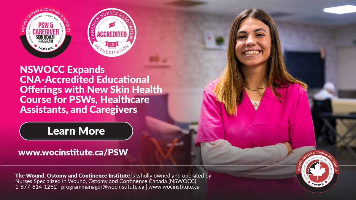 We are proud to announce that our Personal Support Worker, Healthcare Assistant &amp; Caregiver Skin Health Course has received accreditation from the CNA! 

For more information, check out our most recent blog post on the WOC Institute website: wocinstitute.ca/post/nswocc-ex…