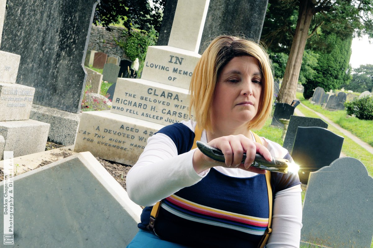 13h Doctor cosplayer Ann on the hunt for Weeping Angels. Devon, June 2024.
Images: Dokka Chapman Photography &amp; Digital Art.