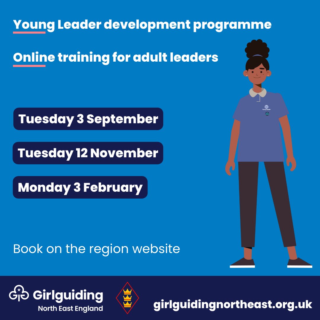 We are hosting some information evenings for adult leaders to learn more about the new Young Leader development programme. 

Book a place by using the events calendar on the region website girlguidingnortheast.org.uk/events/