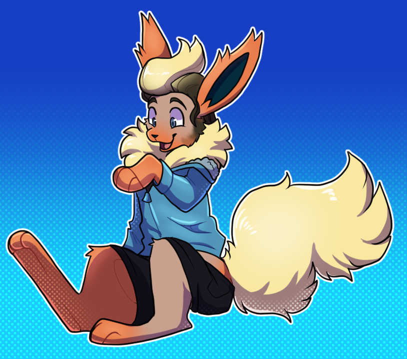 First Eevee TF YCH is done!
A fiery Flareon TF for @/maroonkl