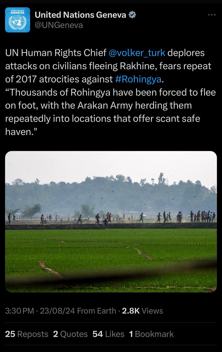 Sabber914's tweet photo. #Myanmar 

1/2 According to information documented by #United Nations Human Rights, both the #military and the #Arakan Army, which now controls most of the townships in #Rakhine, have committed serious human rights violations and abuses against the #Rohingya. #SourceUN @BobRae48 https://t.co/BvHnzLbA4U