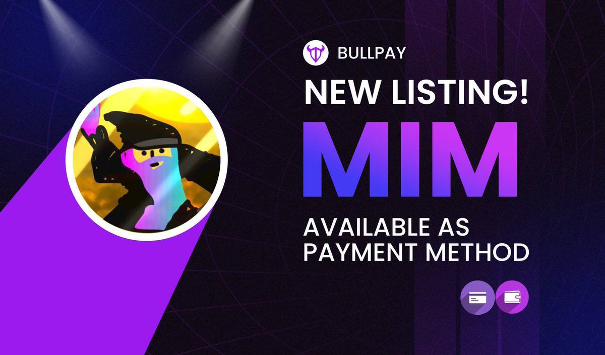 Bullpaydotfun's tweet image. 🚨 #BullPay New Listing Alert! 📈

$MIM is now listed as a payment method on BullPay.

You can now use Magic Internet Money to get paid for services, exclusive content, and digital products through BullPay.

Steps:

 1. Go to Bullpay.fun/list.
 2. Create an item for sale…