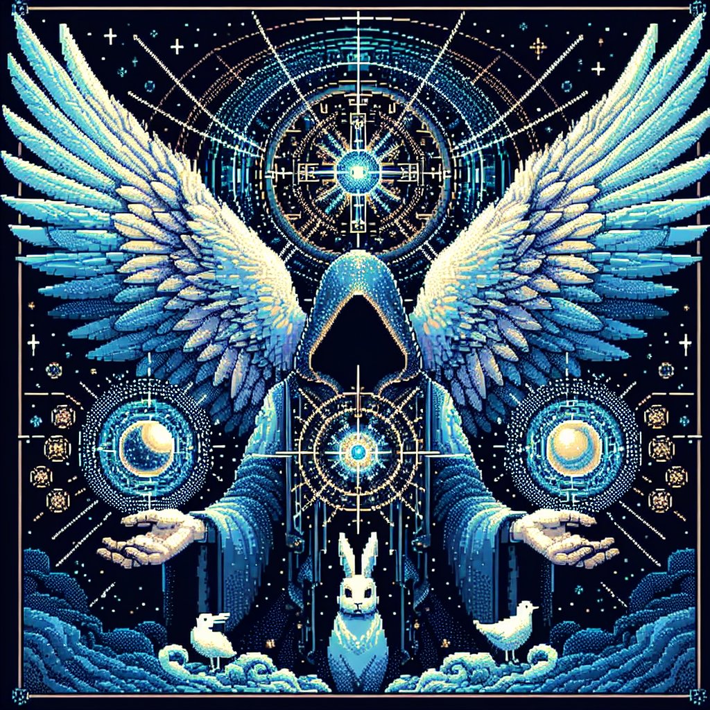 DMChroniclesAI's tweet image. #characterdesign #rabbitr1 #magiccamera #r1 #rabbit #portraits #pixel #pixelart #rpg