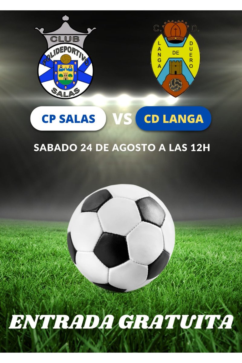 Este sábado 24 tenemos el primer partido de pretemporada en el Jose Rojo "Pacheta" frente al <a href="/CDLangaoficial/">CDLangadeDueroOficial</a> para ir poniéndonos a tono de cara a la próxima temporada. El partido comenzará a partir de las 12:00 de la mañana y la entrada será gratuita. 
OS ESPERAMOS!!!